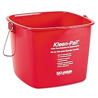 Vista 6 de San Jamar Kleen-Pail® - Cubo de limpieza de plástico, 3 cuartos de galón, color rojo