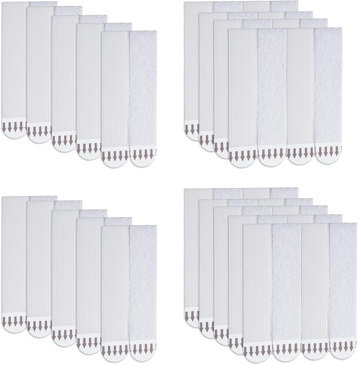 Picture Hanging Strips Heavy Duty - 24-Pairs (48 Strips) Picture Hanging Kit Sticky Hangers for Walls, Damage Free Without Nails, Adhesive Frames/Posters/Wall Art, No Drill, White, Large​