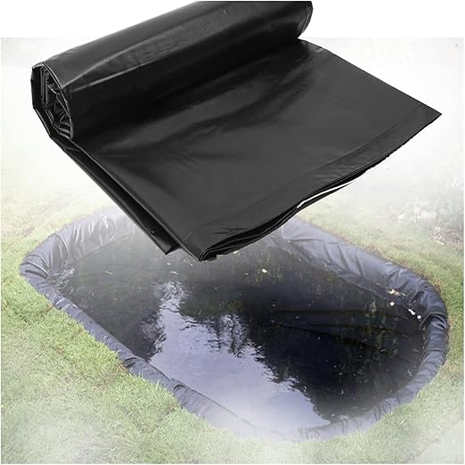Image Pond Liner, 0.32mm Thick Fish Pond Bed Liners, Garden Pool Membrane, for Koi Ponds, Streams Fountains and Water Gardens,Customizable (Black 42.64x26.24ft)