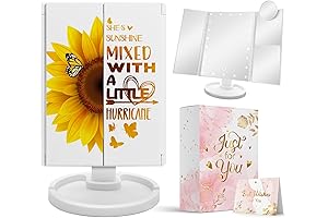 Hexagram Sunflower Lighted Makeup Mirror: A Luminous Gift of Nature's Beauty