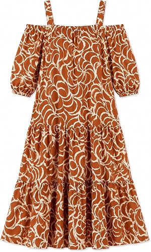Boho Cold-Shoulder Tiered Dress