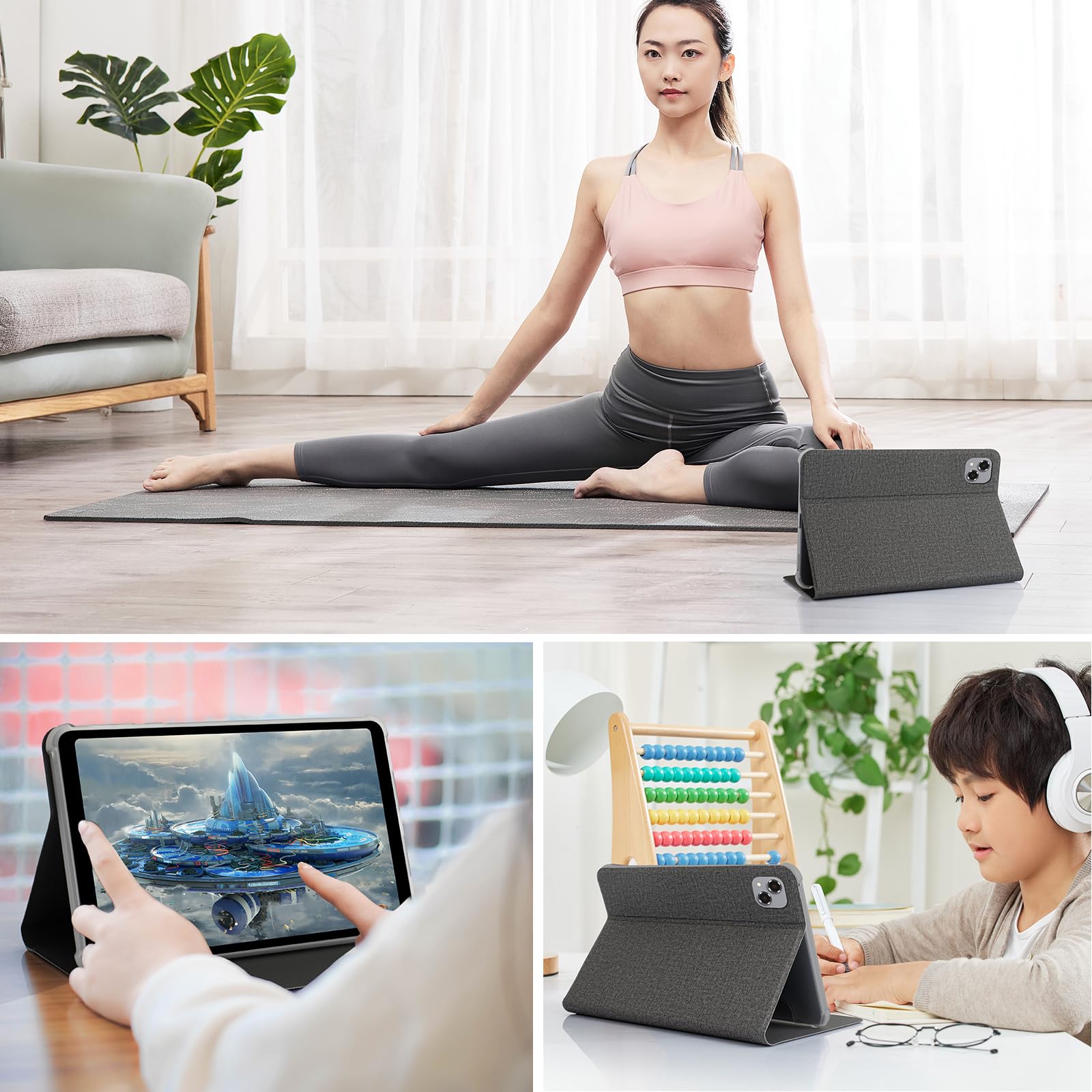Amazon.co.jp: 12インチタブレット 手帳型ケース 12インチ タブレット