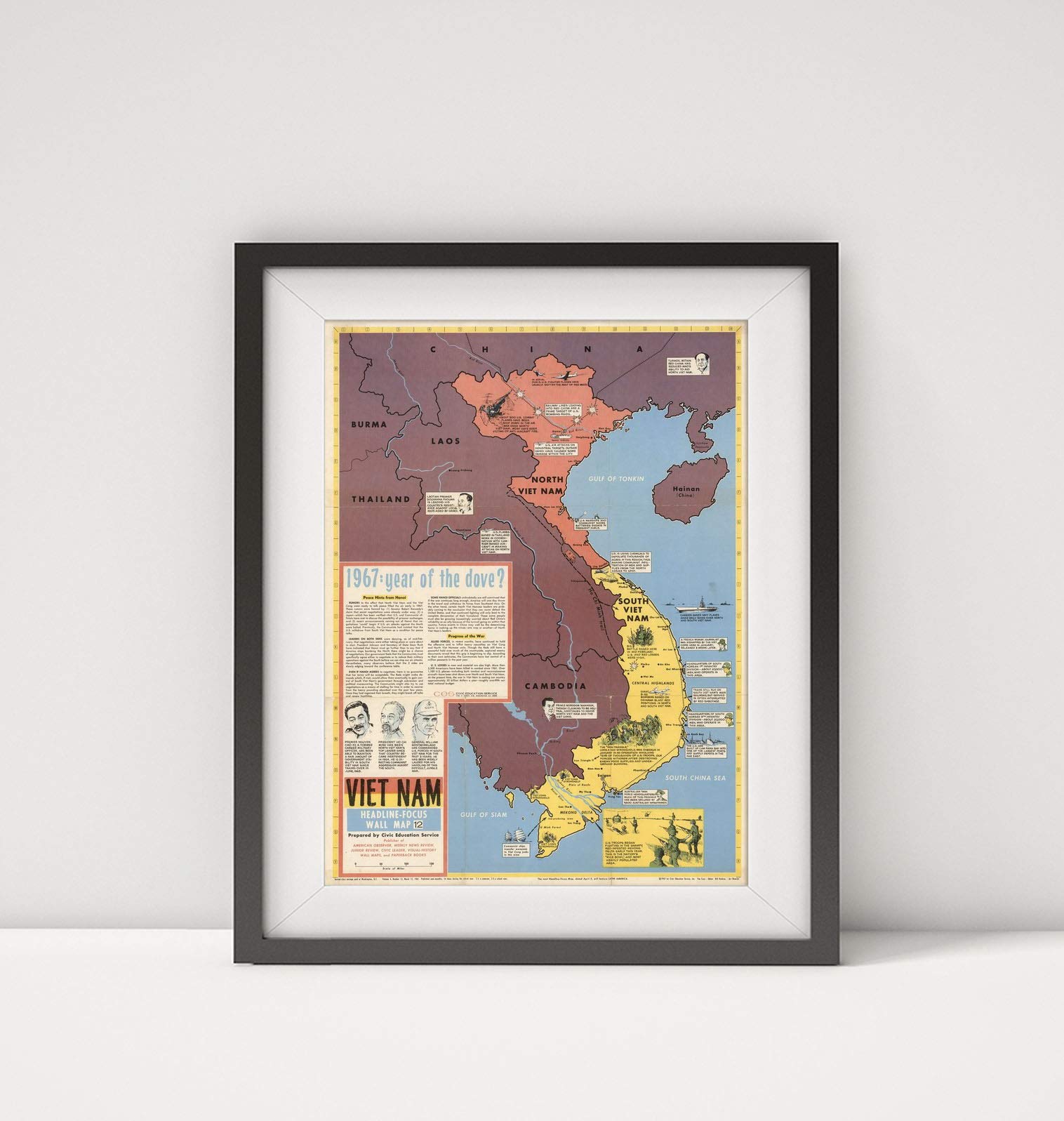 Amazon.com: Map of Vietnam | Viet NAM : Headline-Focus Wall map 12
