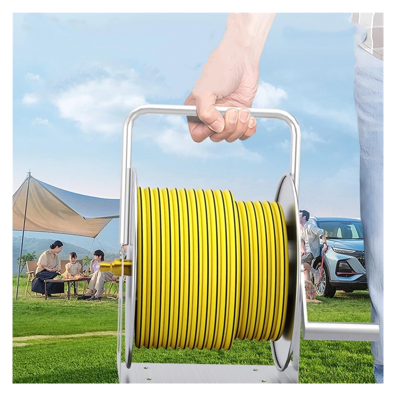 Support Tuyau Arrosage Chariot enrouleur de tuyau d'arrosage de jardin