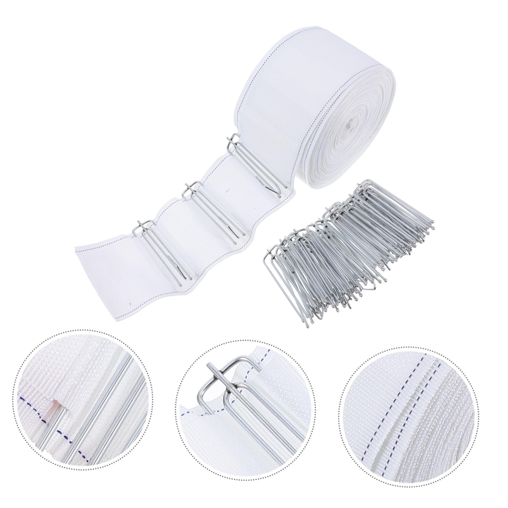 TEHAUX Lot De 3 Ceintures De Pliage Pour Rideaux Crochets De Rideaux À Faire -Même Ruban À Pour Rideaux Ruban À Pour Rideaux Ruban À Pour Rideaux Ruban À