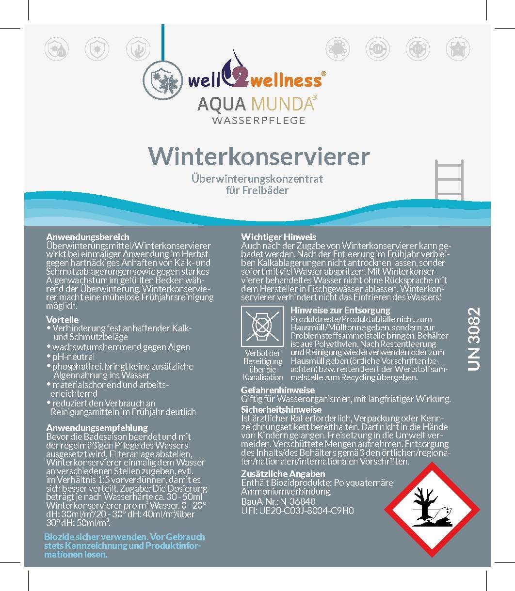 Aqua Munda Wasserpflege Premium Pool Winterkonservierung 10l (2 x 5l)