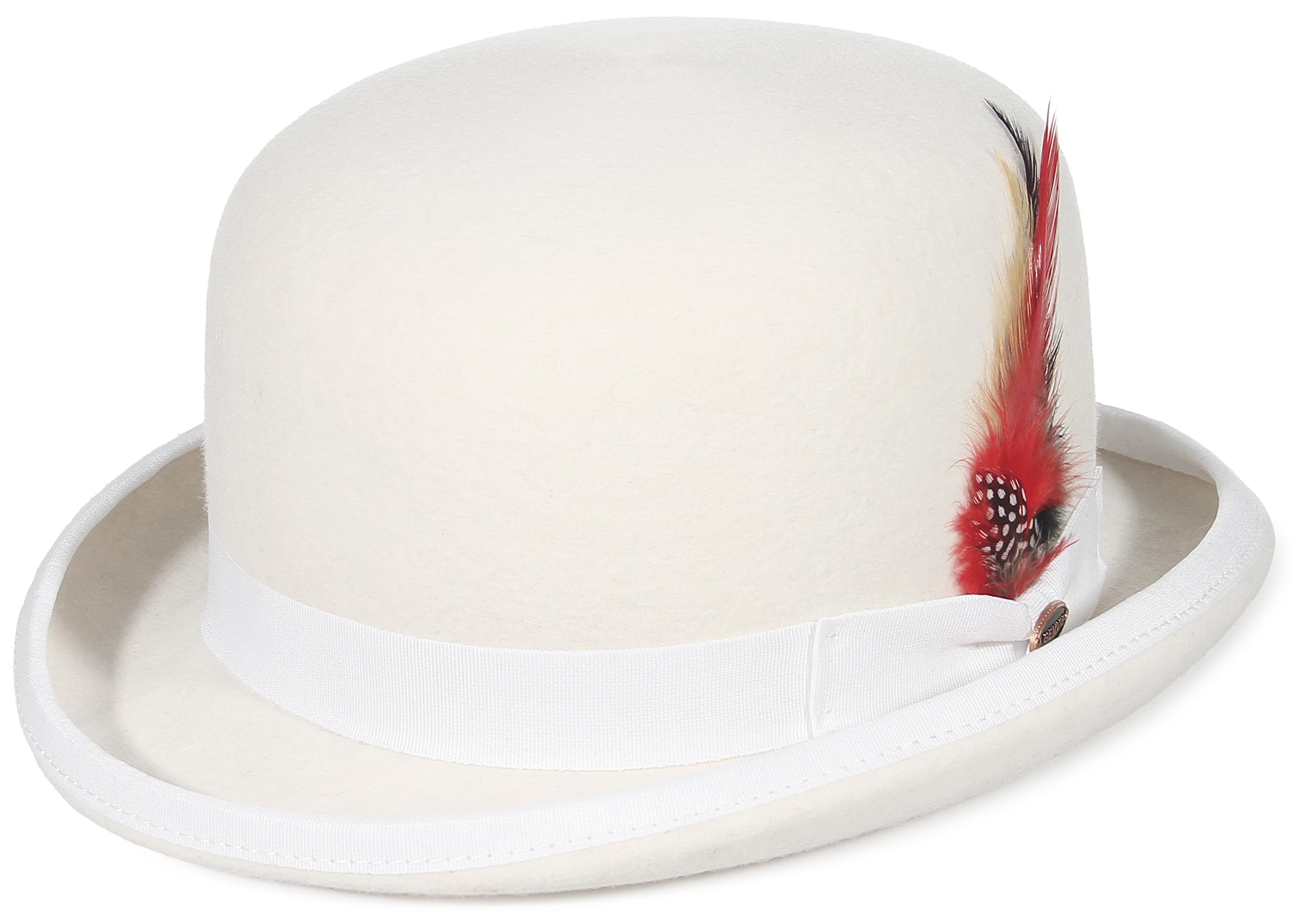 GEMVIE Men's Bowler Derby Hat 100% Wool