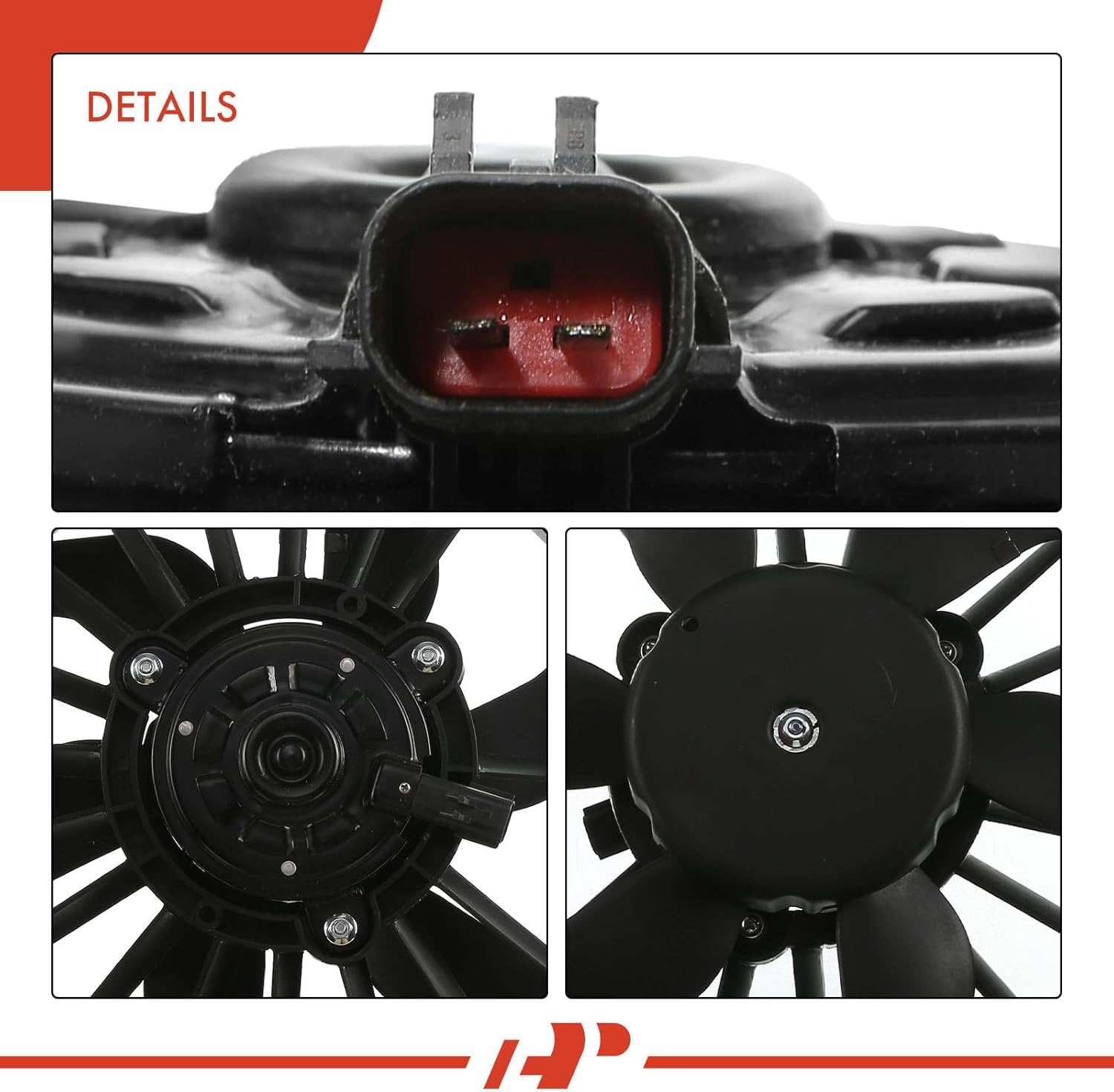 A-Premium Right A/C Condenser Fan Assembly Compatible with Select Dodge & Chrysler Models - Grand Caravan, Caravan, Town & Country, 2001-2005 & Voyager 2001-2003 - Replace# 4809170AD