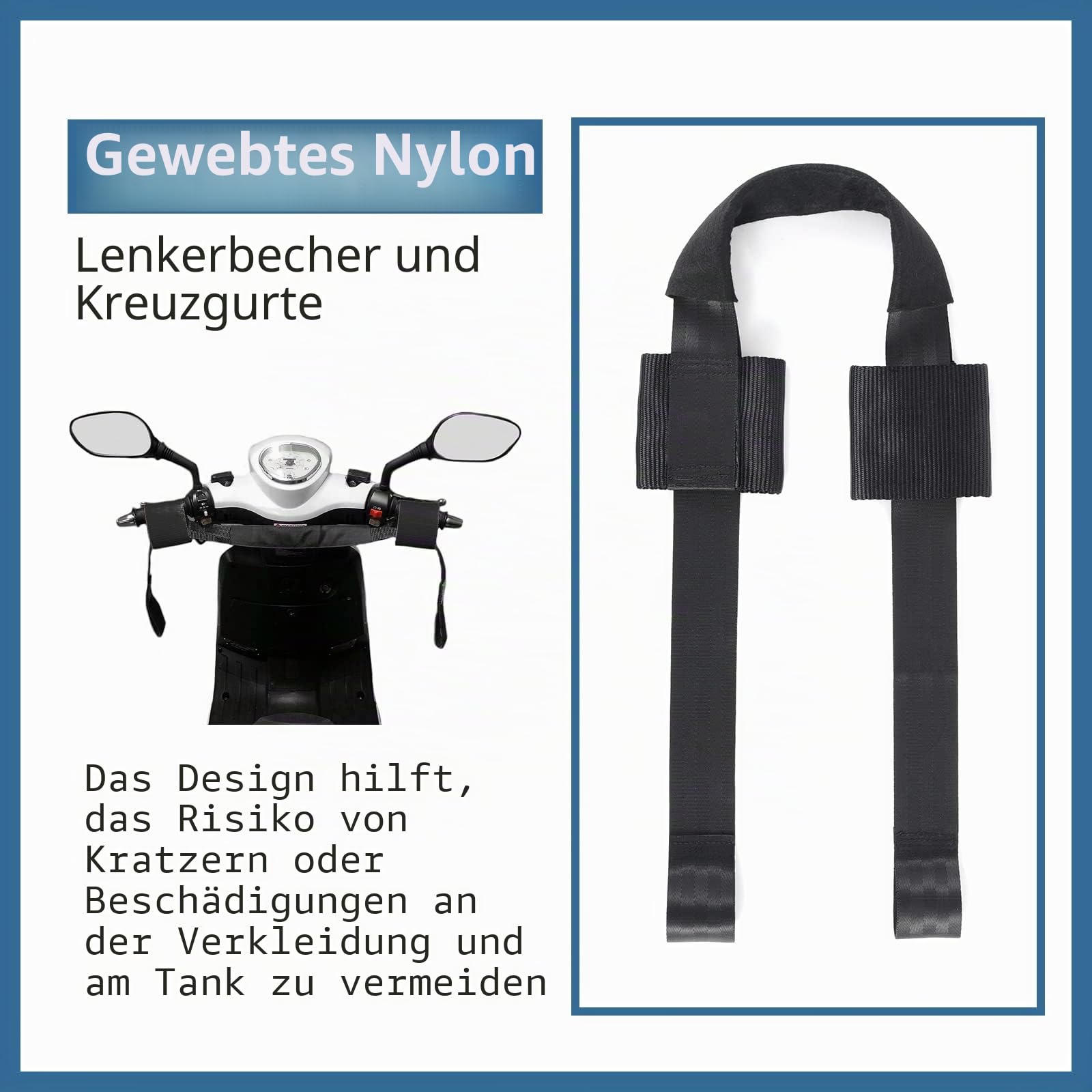 Lenkergurt, Motorrad-Spanngurte, weiche Schlaufen-Spanngurte, sicher für Motorrad-Lenker, Anhänger, Dirt Bike, Roller
