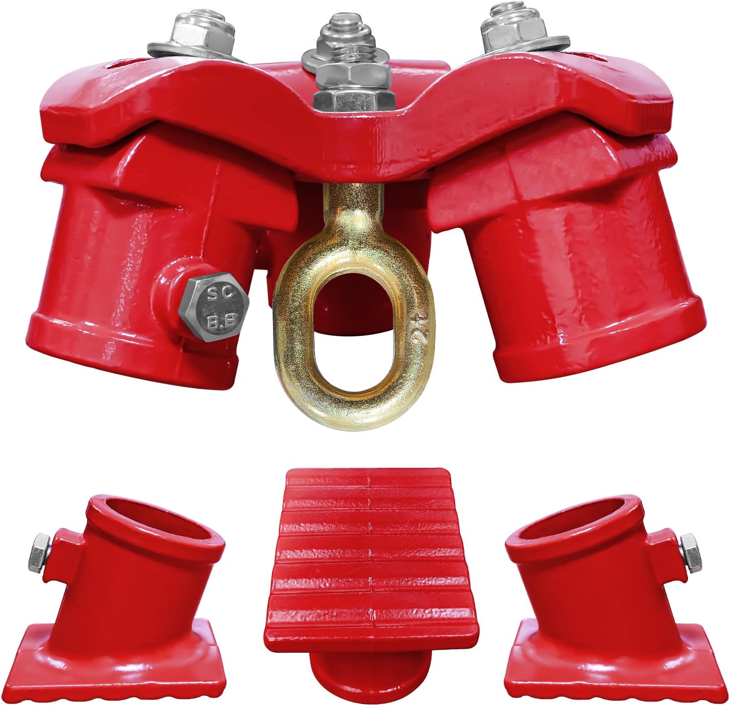 4400 Lbs Tripod Head,Tripod Base Set,Tripod Lifting Hoist with 360° Rotation Ring for Hand Chain Hoist,Lever Chain Hoist,Angle-Adjustable,Hoist Accessories for Warehouse,Factory,Construction,Home