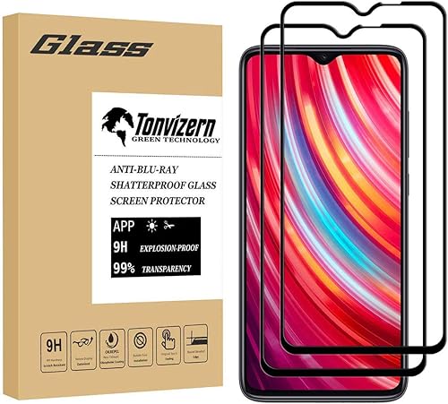Tonvizern - Protector de pantalla de cristal templado compatible con Xiaomi (Redmi Note 8 Pro) cobertura completa No para Redmi Note 8, 0.010 in 9H disponible en Yaxa Colombia