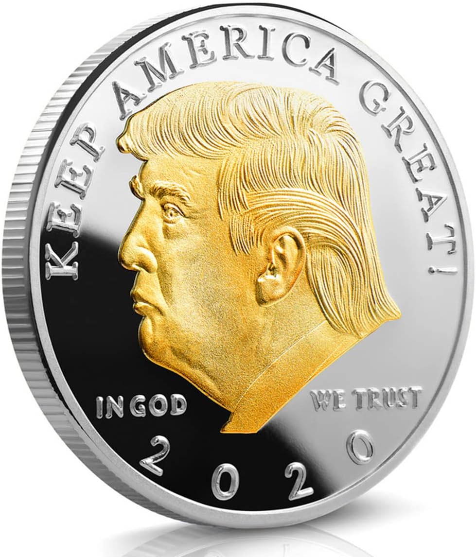 Donald Trump Coin 2020, Donald Trump Commemorative Coin 45th President Collectible Gift, Show Your Support to Keep America Great (1 Pcs)
