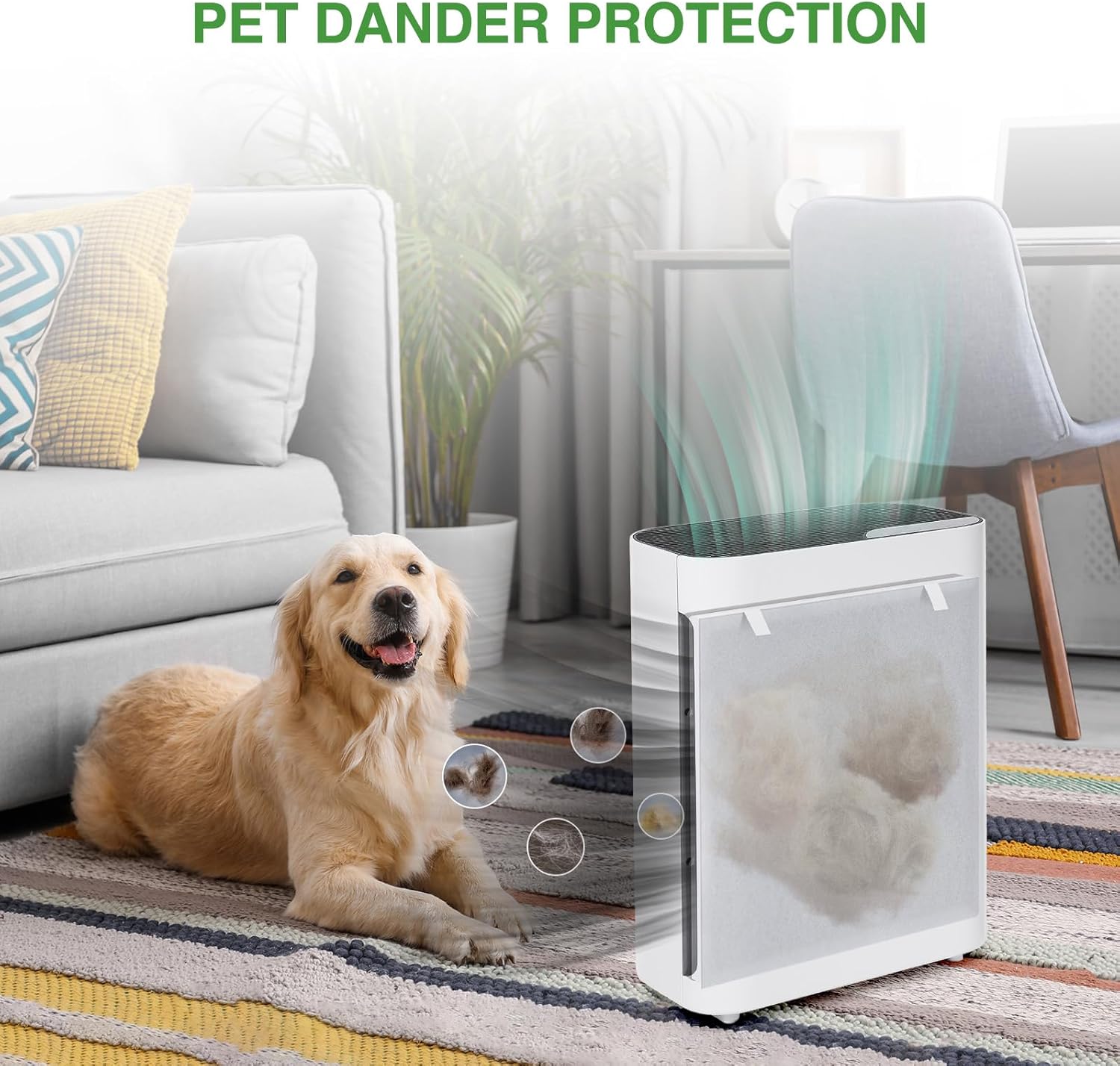 Vital 100 Replacement Filter Compatible with LEVOIT Vital 100 Air Purifier, 3-in-1 Filter with Activated Carbon Filter for Vital 100-RF, White, 2 Pack - Image 5