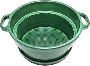 ASR Outdoor DEEP Stacking 1/8" Classifier Screen with Handles, Heavy Duty 5 Gallon Plastic Sifting Sieve