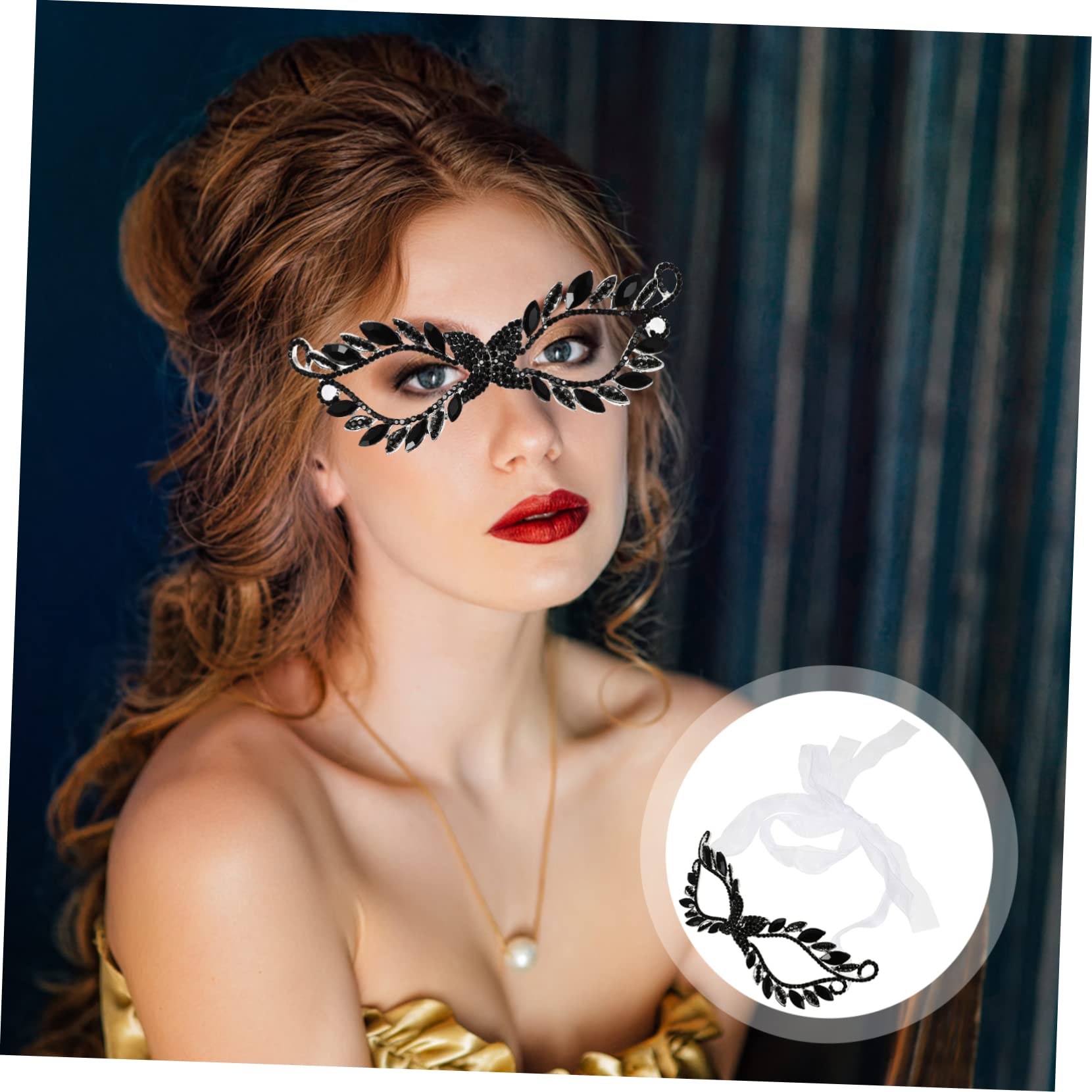 ifundom 3pezzi Maschera Di Halloween Strass Per Festa Masquerade Costume Elegante Faccia Mezza Decorativa e Riutilizzabile Adatta Per Feste Di Cosplay e Carnevale