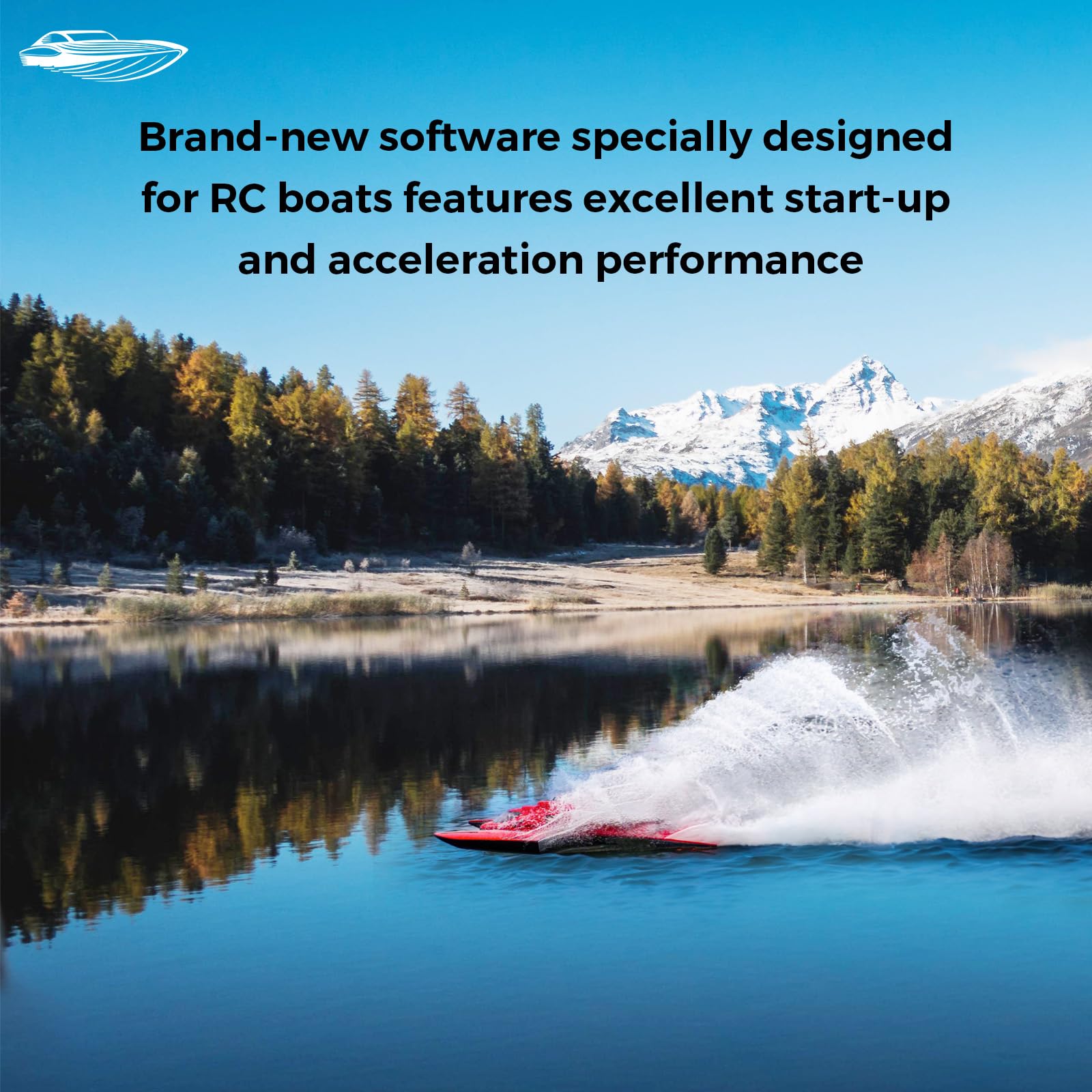 TOYTENSI 50A 2-4S Water Cooling Brushless Marine ESC for RC Boat with 3.5mm Bullet and XT60 connectors