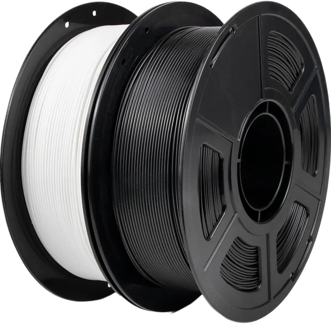 PETG Filament 1.75mm 2KG, Strong Toughness 3D Printer Filament, Fits for Most FDM 3D Printers（Black, White）(PETG Black Black)