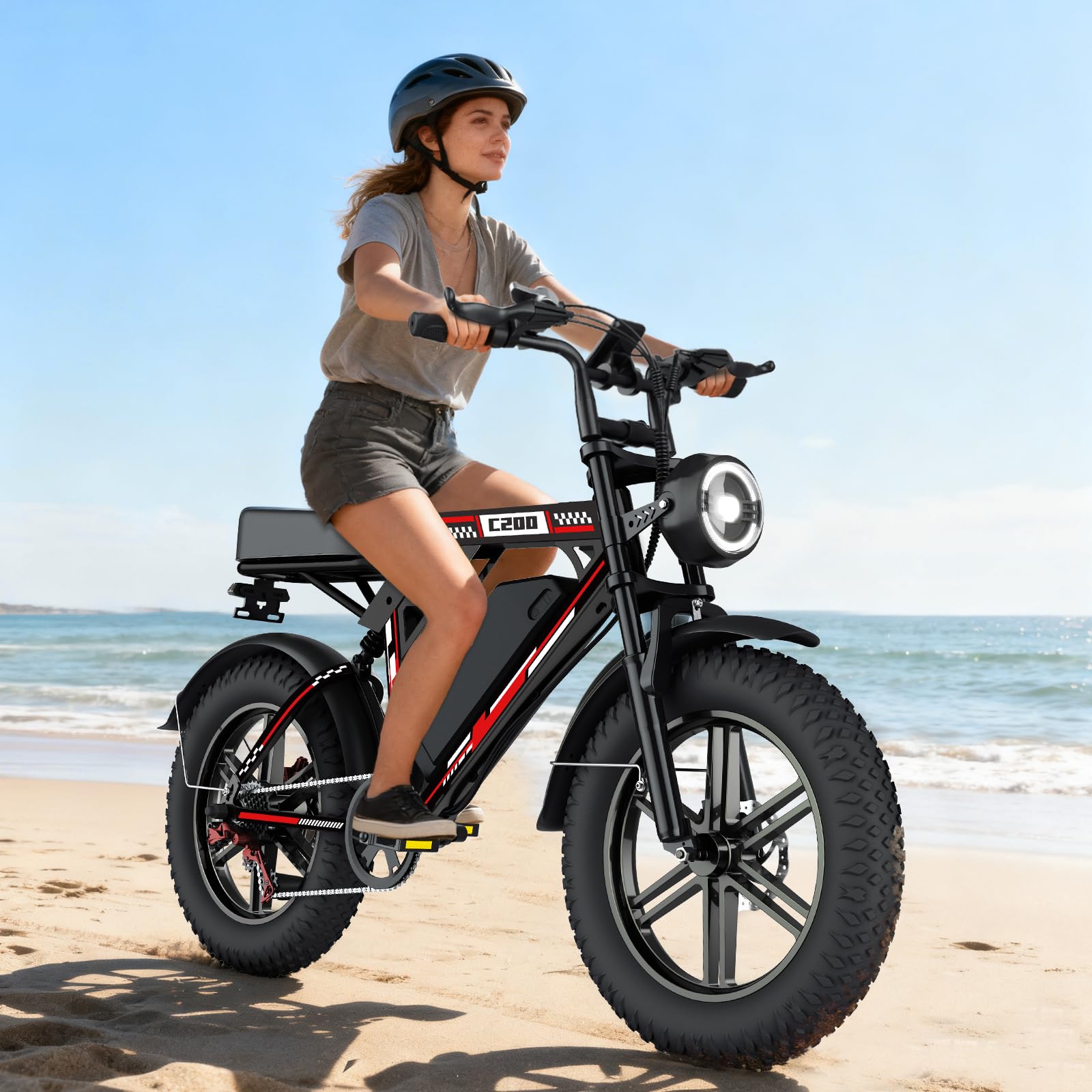 Vélo Électrique, 20" vélo électrique Adulte, Batterie 15/17/20AH, Autonomie 60-100 km, Vélo de Trekking, E-Bike, vélo électrique Urbain