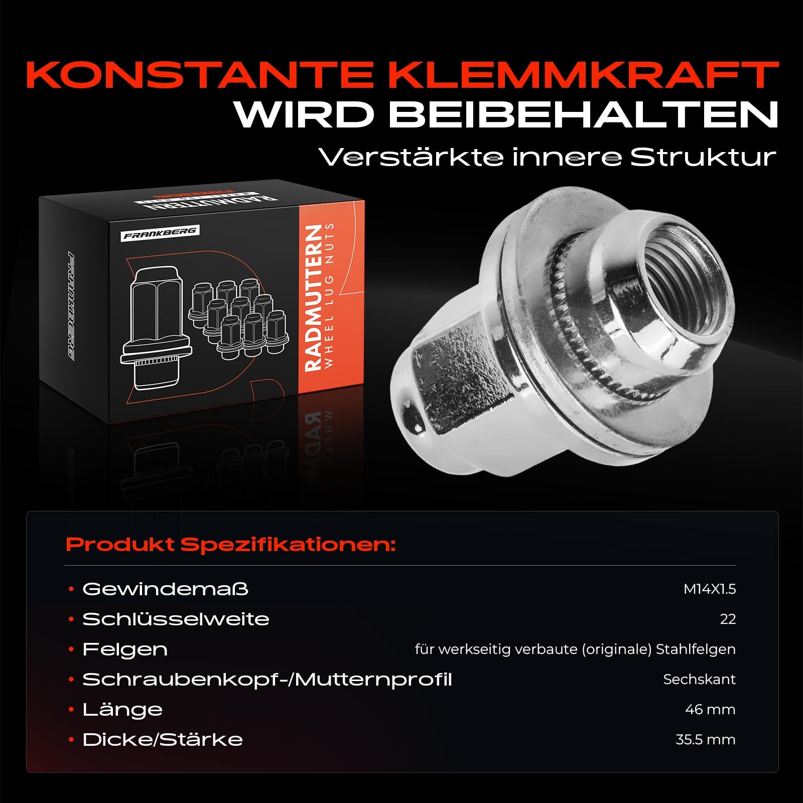 Frankberg 20x Radmutter 9094201103