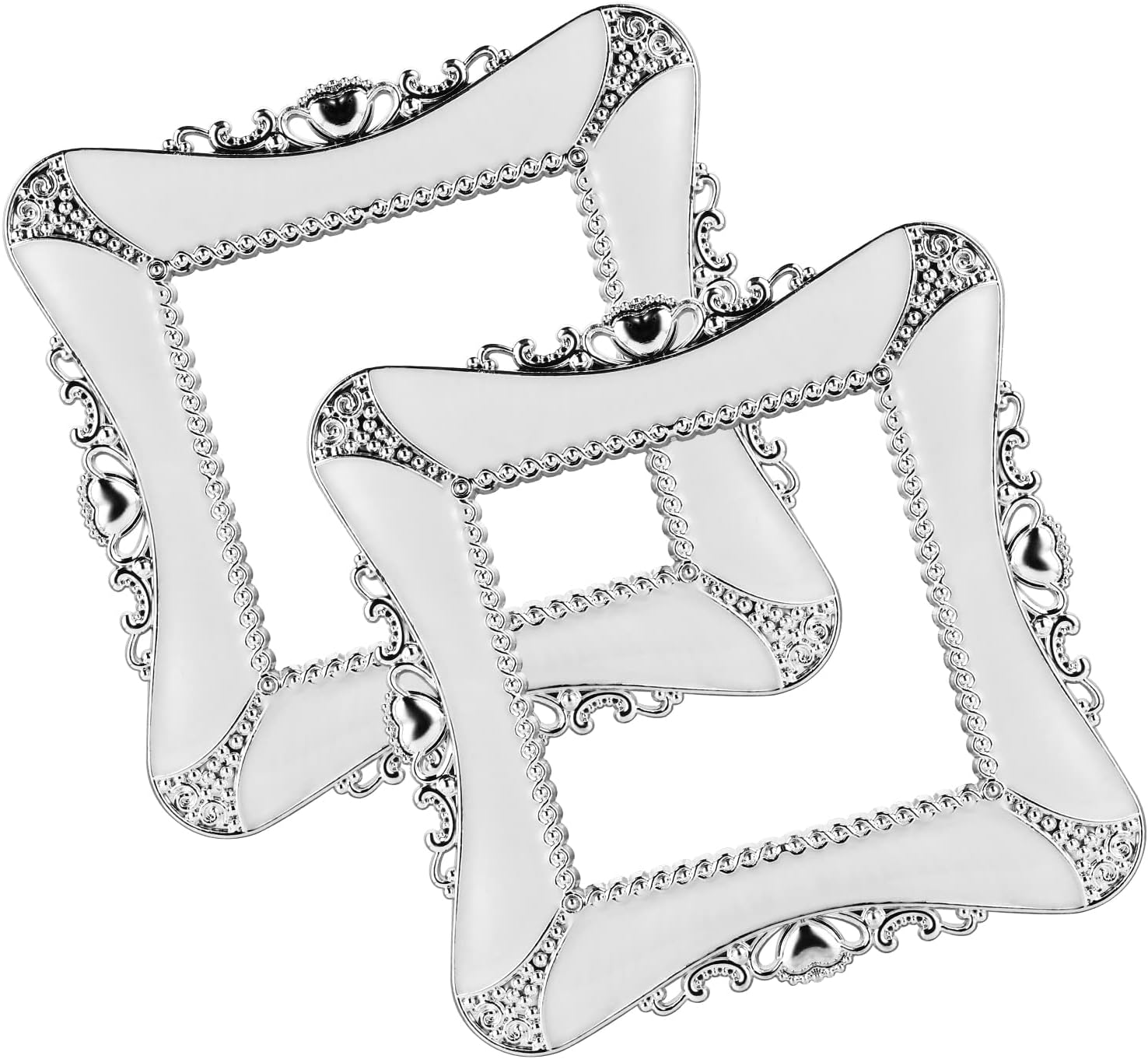 2PCS Light Switch Surround Silver Single Light Switch Cover Plate Acrylic Light Switch Surround