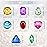 Hicarer 100 Pieces Toy Gems Pirate Treasure Jewels Fake Acrylic Gems Multicolor Bling Diamonds Plastic Gemstones with a Drawstring Bag for Party Table Decorations Pirate Party Favors
