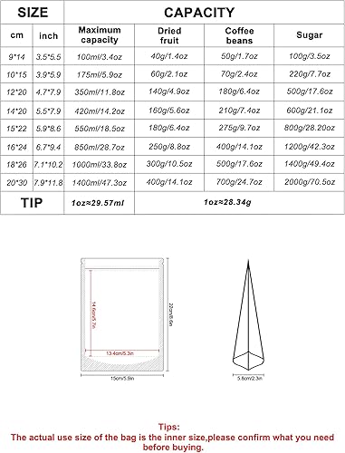 Miniatura 2 de FireKylin 100 bolsas de pie, bolsas de papel kraft de 5.9 x 8.6 pulgadas con ventana, bolsas transparentes para Fornt, resellables, con cierre de