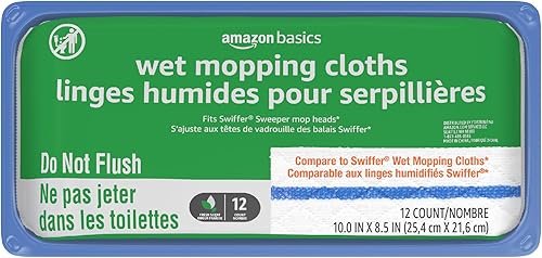 Miniatura 9 de Yaxa Basics Kit de barredora húmeda y seca (1 mango de barredora, 7 paños secos de servicio pesado, 3 paños de piso húmedos) Paquete de 1