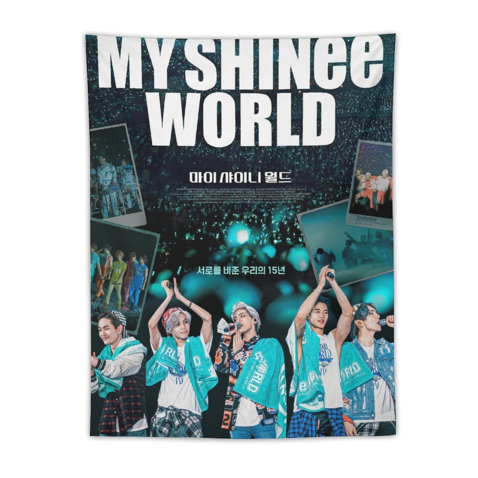 SHINee Boy Band South Korean Poster K-pop Wall Tapestry Room Aesthetic Painting Bedroom Tapestries Living Room Walls Decorative 30"x40"