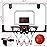 SUPER JOY Mini Basketball Hoop Over The Door with Audio Scoreboard and Batteries,Office Basketball Hoop for Kids & Adults