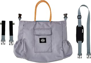 MANDARINE BROTHERS マンダリンブラザーズ リバーシブルスリーウェイトート REVERSIBLE 3WAY TOTE お散歩バッグ カート用バッグ オーガナイザーバッグ (LIGHT GRAY)