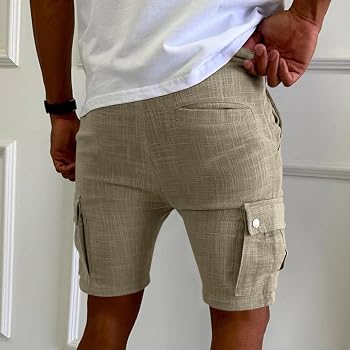 Pantaloncini Chino Uomo Slim Fit – Cotone, Mezzo Cargo, Con Cintura In Omaggio (taglie 32-40)