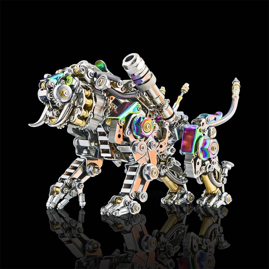 Rompecabezas Metal 3D, Kit Modelo Tigre 700 Piezas, Rompecabezas 3D, Modelo mecánico, Juguete ensamblaje, Rompecabezas Adultos, decoración