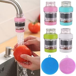 pzlobiet Bathroom Sink Water Filter, Bathroom Sink Filter, Water Filter Sink, Faucet Water Filter, Faucet Filter Removes Heavy Metals and Hard Water Heavy Metals and Hard Water(4Pcs)