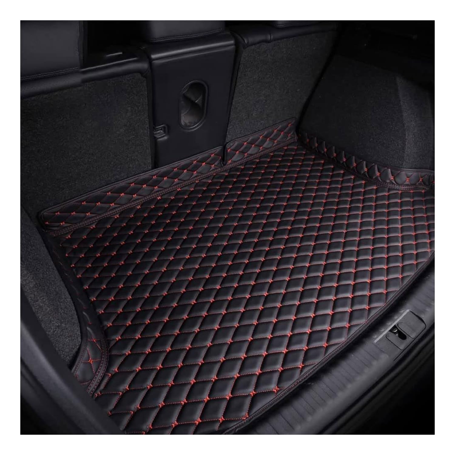 ONEMAJI Car Boot Liner for MG TF 135 TF 120 TF 115 TF 160, Guard Tray Protector Pad Car Boot Cover Anti-Slip Carpets Interior Accessories, Black Red