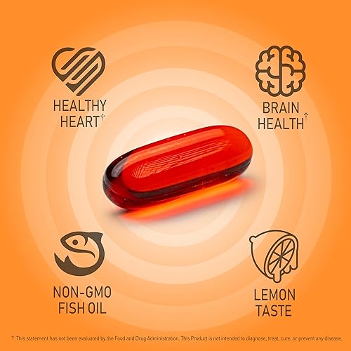 Miniatura 2 de Omega-3 rojo con astaxantina, DHA y EPA - Apoyo inmunológico, aceite de pescado - 60 cápsulas blandas x 1 caja (60 unidades)
