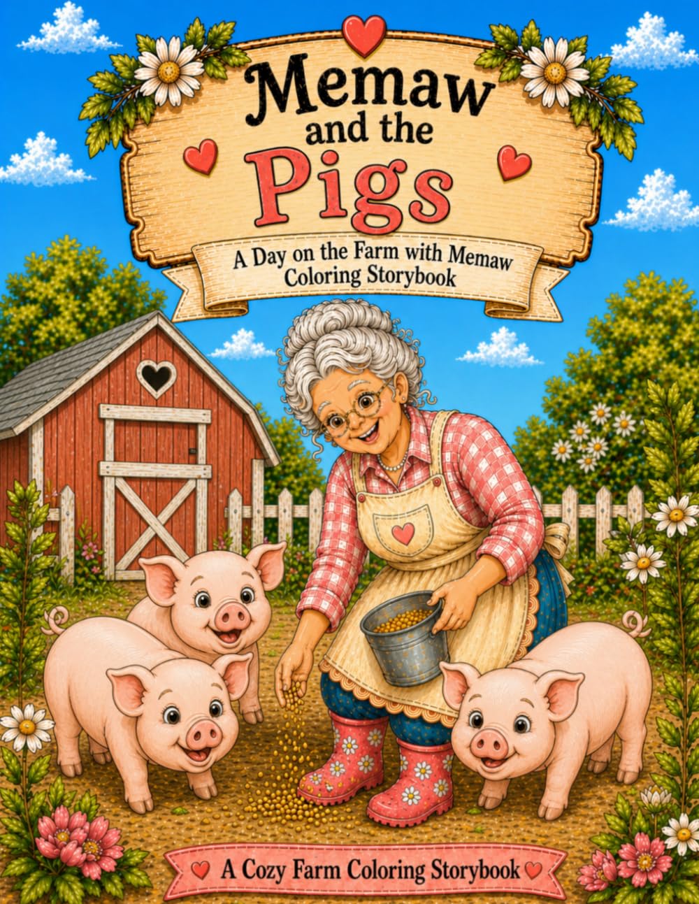 Memaw and the Pigs: A Day on the Farm with Memaw Coloring Storybook
