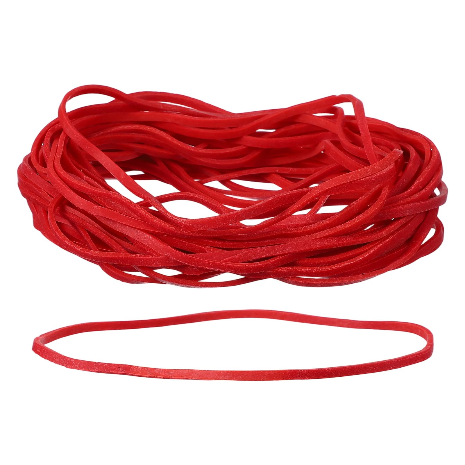 PATIKIL Rubber Bands, 7.1" x 1/8" 50 Pcs Red Heavy Duty Elastics Rubber Bands Assorted Size Office Organization Supplies for Home File Folder Board Games and Storage