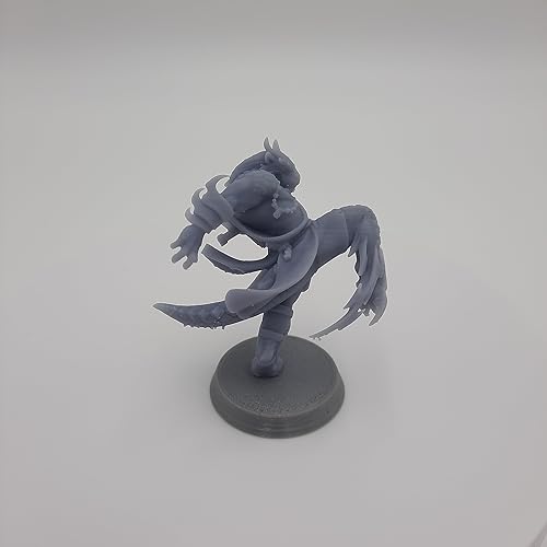Dragonfolk - RPG - Calabozos y Dragones - DND - Pathfinder - Señor del Anillo - Figura miniatura (gris/sin pintar) (Monje folk dragón)