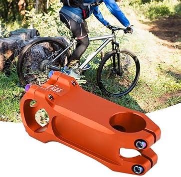 Amazon 自転車ハンドルバーステム 0度ステム高強度自転車ステム 直径31 8mmハンドルバー用28 6mmフロントフォークマウンテンバイクロードバイク Orange Zer One1 ステム