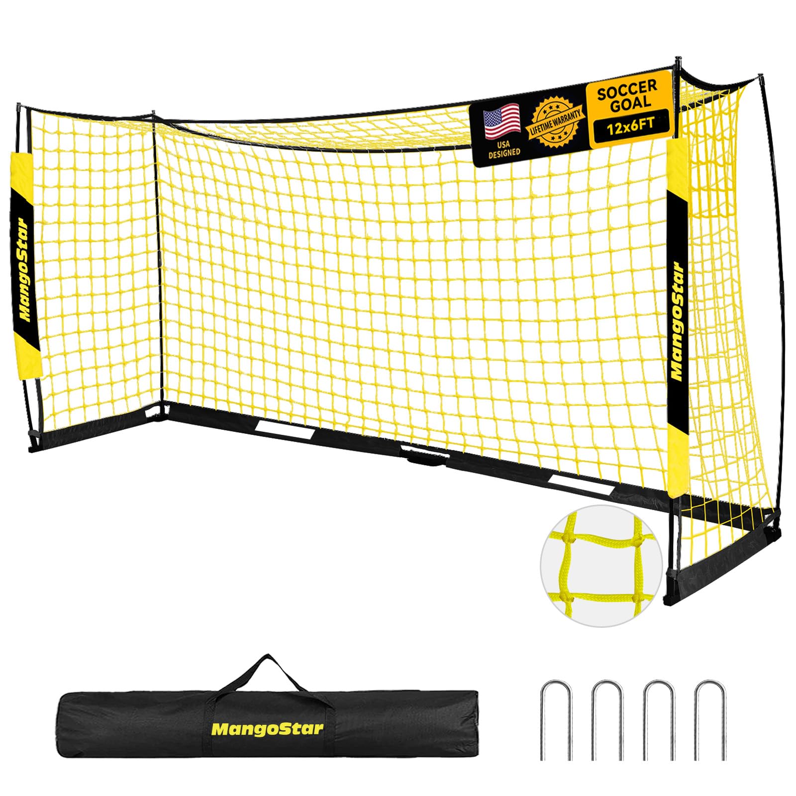 Amazon.com : MangoStar Soccer Goal, 12X6 FT Soccer Goal for