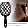 Joyzz Hair Brush, Anti Static and Bulking Air Cushion Comb, Wet Dry Curly Circulating Hair Brush for Thick Straight Hair, Paddle Converging Brush Scalp Massage Comb (Black)