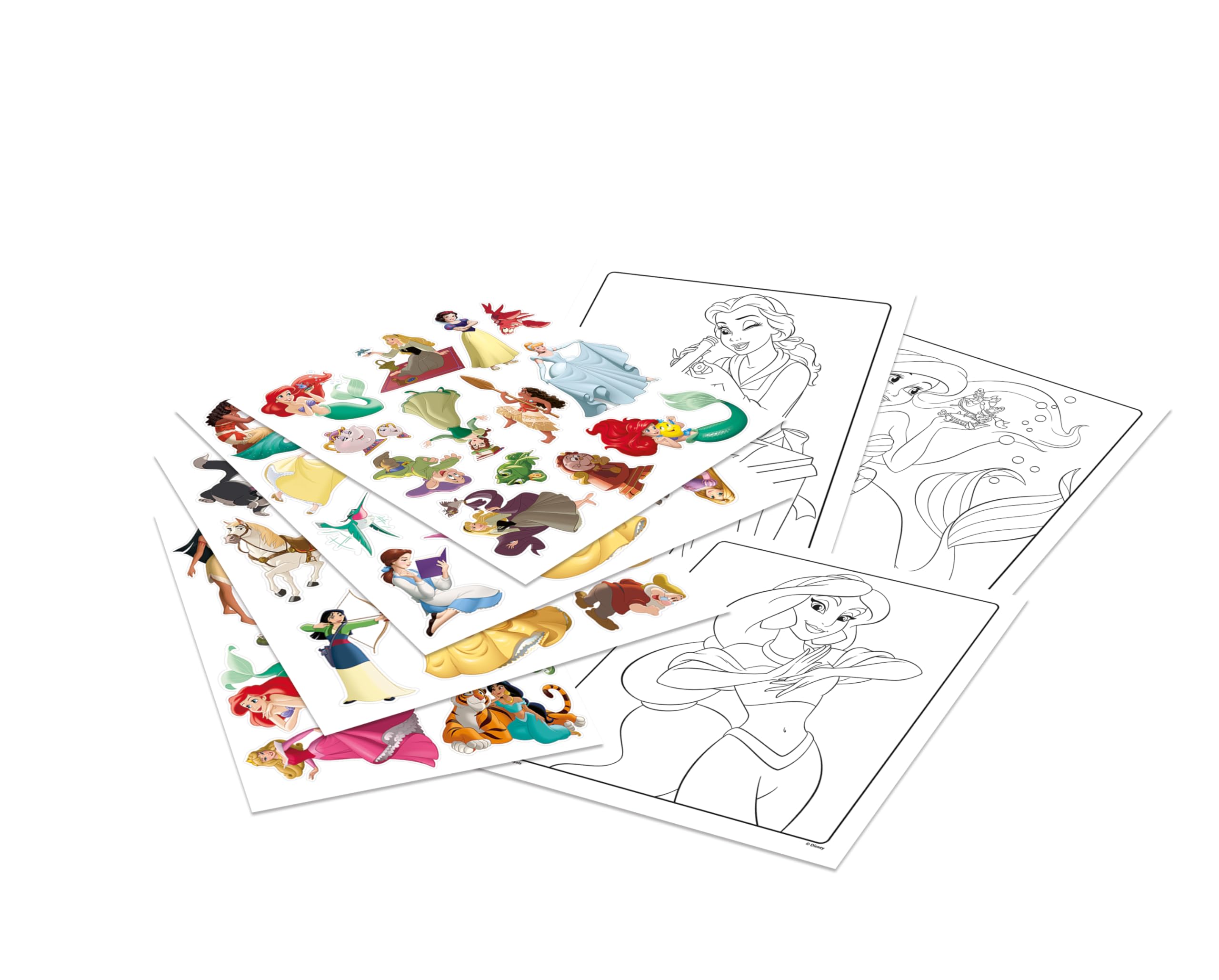 Crayola - Kolorowanka i naklejki Disney Princess, 32 strony i ponad 50 naklejek, 04-0202G