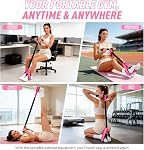 Upgraded Durable Pedal Resistance Band with Handle, Thickened Latex Tubes and Soft Foam Fabric Foot Pedal, Sit Up Exercise Equipment for Abdomen, Waist, Arm, Core/ABS, Leg, Physical Therapy