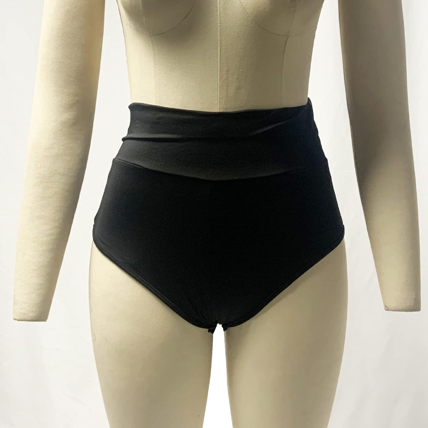 Women Retro Solid Silk High Waisted Scrunch Butt Lifting Booty Shorts Hot Pants - Image 3