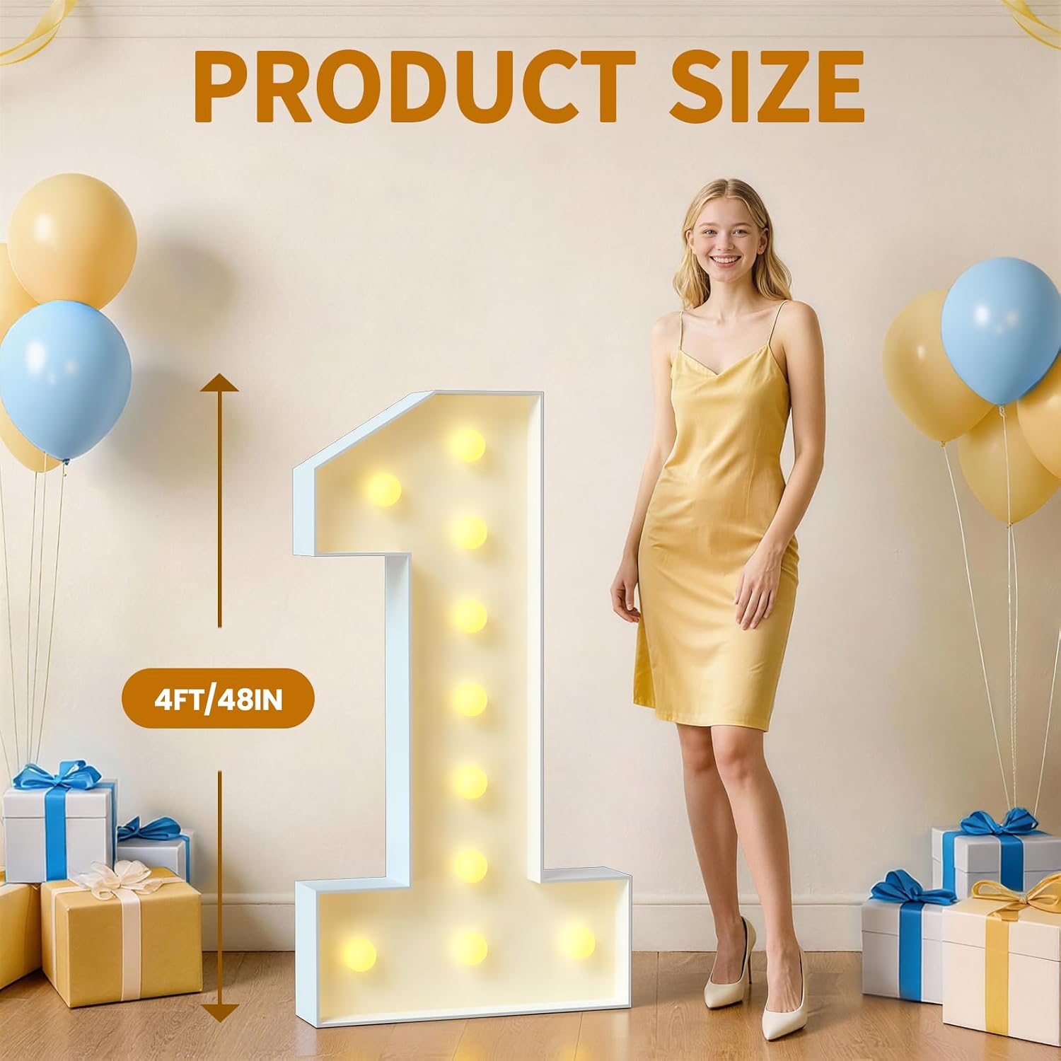 imprsv 30 Marquee Numbers, 4FT Light Up Sign for 30th Birthday Party Decor image 5