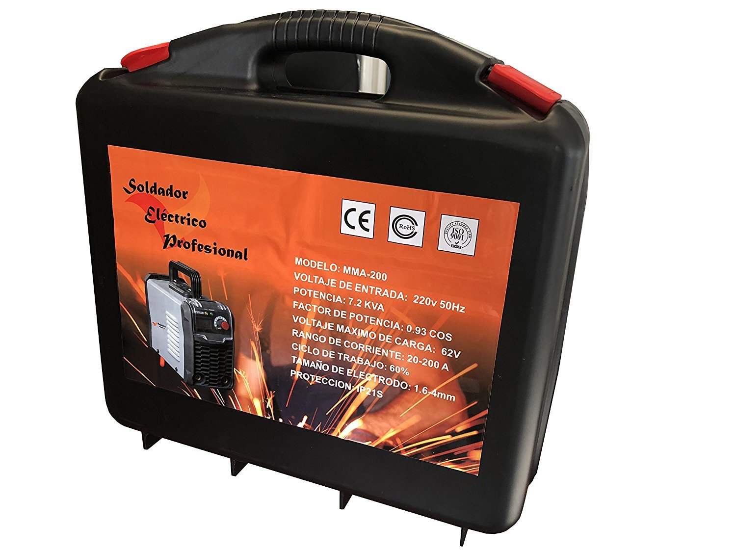 Soldador Inverter Profesional MMA-200 DC Con Tecnología IGBT (200 Gris)