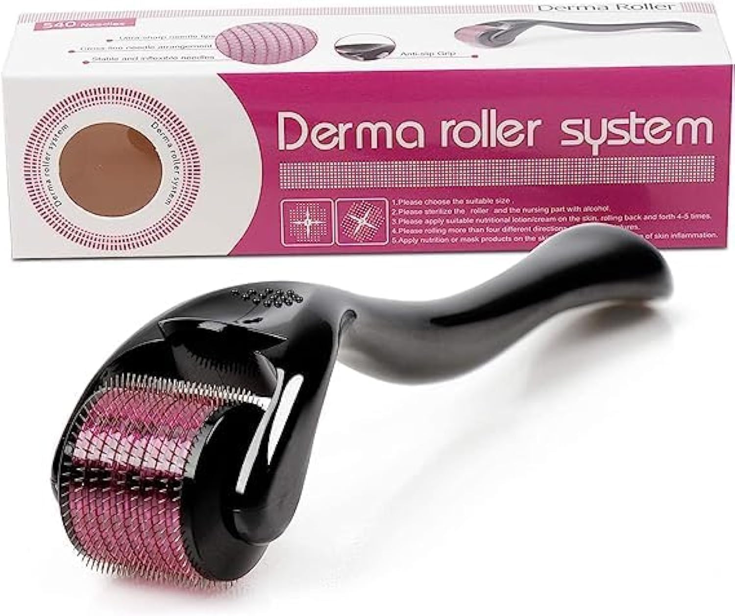T_Unique Derma Roller 1.5mm Needles MicroNeedle Skin Roller Dermatology Therapy System