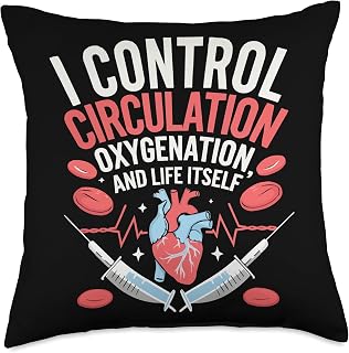 Perfusionist Medical Technician Job Profession Hospital Throw Pillow