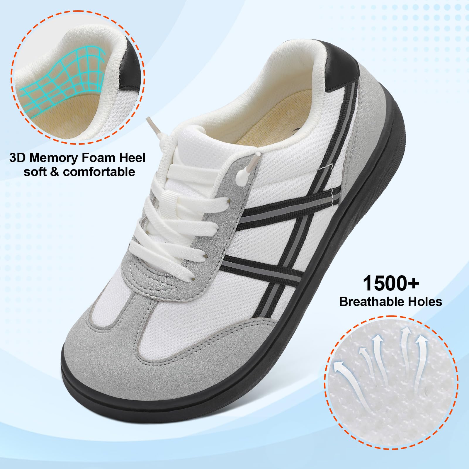 LeIsfIt Women's Barefoot Slip-On Shoes Wide Toe Box Zero Drop Casual Sneakers Non-Slip Breathable Walking Shoes for Tennis Travel & Everyday — view 6