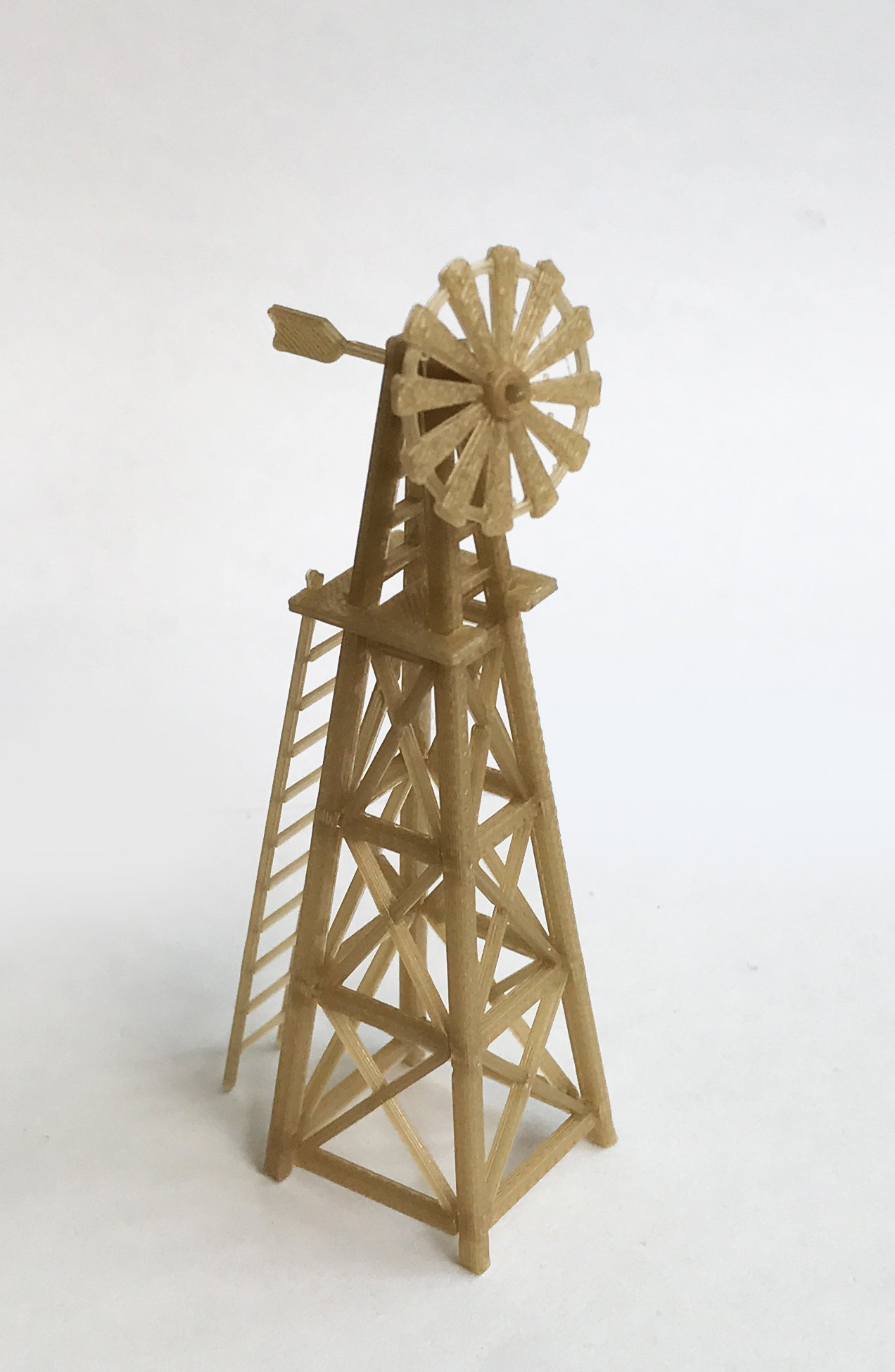 Outland Models Railway Layout Country Farm Windmill (Gold) HO Gauge 1:87